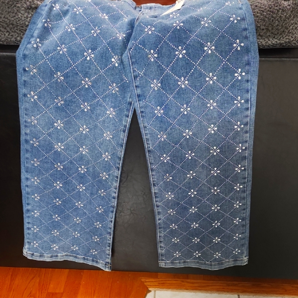Embellished Blue Jeans